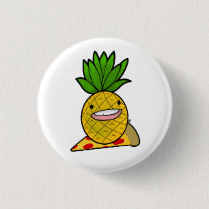 Macaron Rond 2,50 Cm Ananas Drôle Sur Pizza Pin