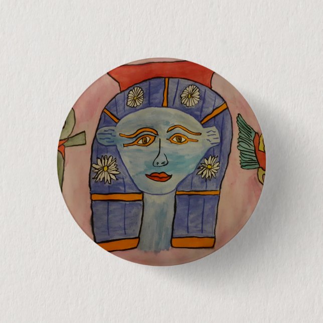 Macaron Rond 2,50 Cm Ancien Égyptien (Devant)