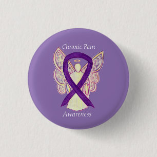 Macaron Rond 2,50 Cm Ange de sensibilisation à la douleur chronique Rub