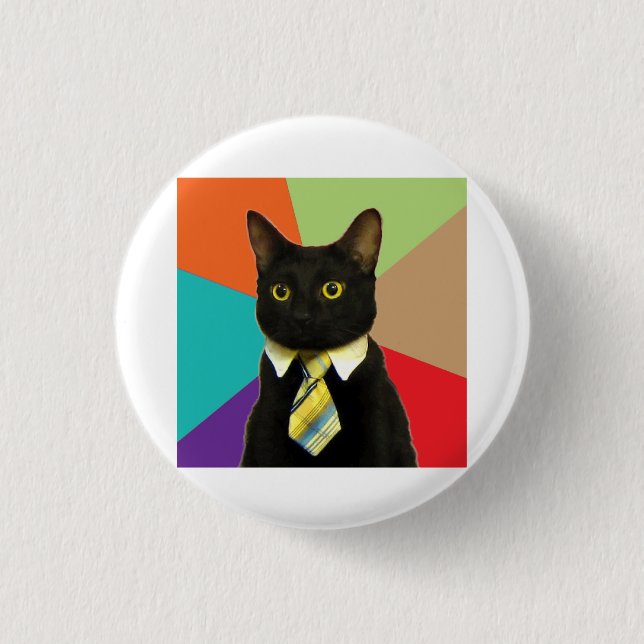 Macaron Rond 2,50 Cm Animal Meme de conseil de voiture d'affaires (Devant)