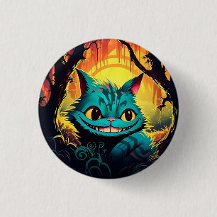 Macaron Rond 2,50 Cm Anime Cheshire Chat Alice au pays des merveilles