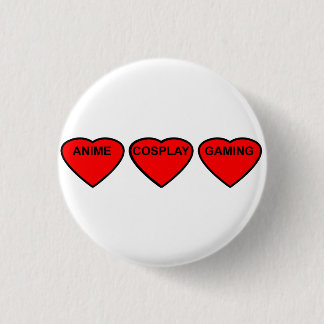 Macaron Rond 2,50 Cm Anime, Cosplay, insigne de coeurs de jeu
