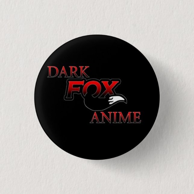 Macaron Rond 2,50 Cm Anime foncé de renard (Devant)