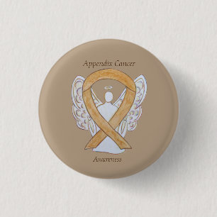Macaron Rond 2,50 Cm Annexe Cancer Étalon de ruban de sensibilisation à