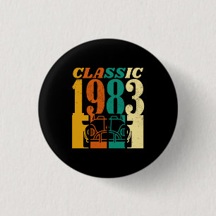 Macaron Rond 2,50 Cm Anniversaire classique 43 ans 1983
