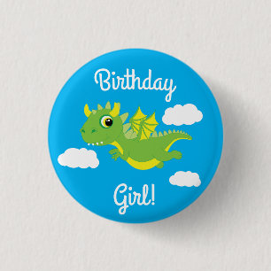 Macaron Rond 2,50 Cm Anniversaire de l'enfant mignon dragon
