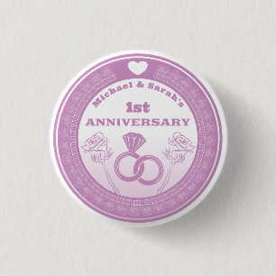 Macaron Rond 2,50 Cm Anniversaire de mariage Changement d'année au look