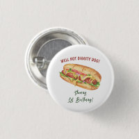Anniversaire Enfants Hot Dog Aquarelle