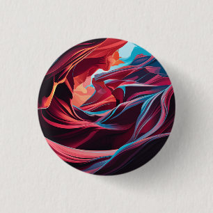 Macaron Rond 2,50 Cm Antelope Canyon Abstrait Arizona