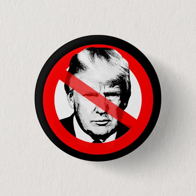 Macaron Rond 2,50 Cm Anti Trump (Devant)