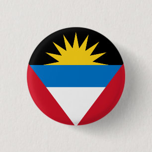 Macaron Rond 2,50 Cm Antigua et Barbuda Flag