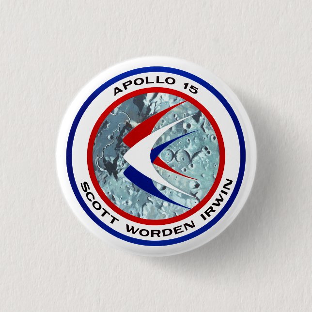 Macaron Rond 2,50 Cm Apollo 15 insignes (Devant)