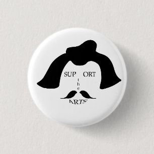 Macaron Rond 2,50 Cm Appui surréaliste le bouton d'arts