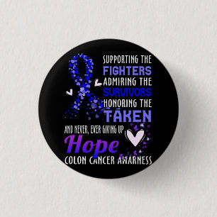 Macaron Rond 2,50 Cm Appuyer Les Combattants Colon Cancer Awareness Col