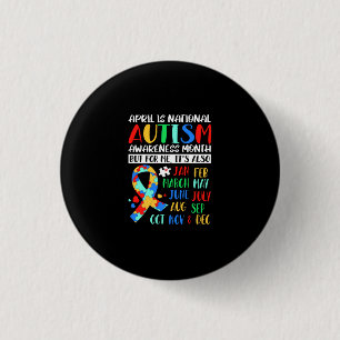 Macaron Rond 2,50 Cm April is National Autism Awareness Month