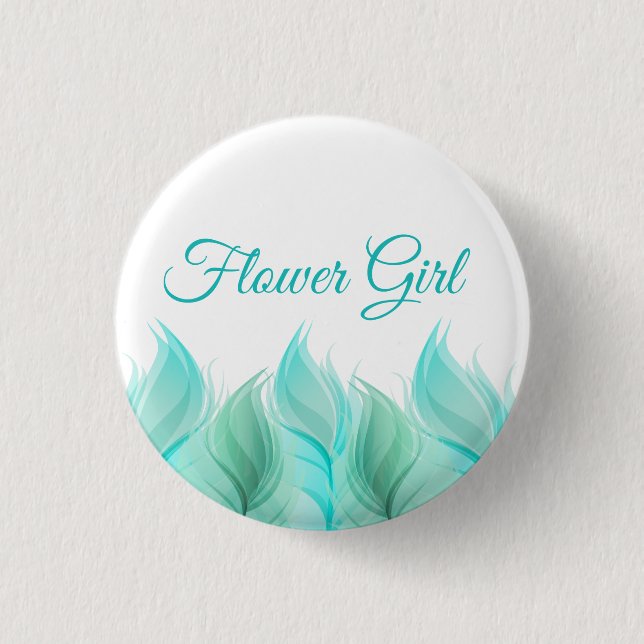 Macaron Rond 2,50 Cm Aquarelle Feathers Flower Girl (Devant)