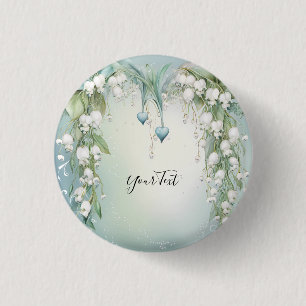 Macaron Rond 2,50 Cm Aquarelle Lily du bouton Vallée