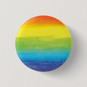 Macaron Rond 2,50 Cm Aquarelle Rainbow Pride brillant Vibrant