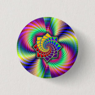 Macaron Rond 2,50 Cm Arc-en-ciel Spiral Math Art