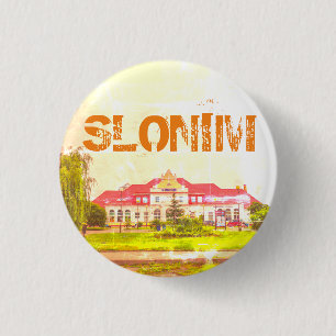 Macaron Rond 2,50 Cm Architecture de la gare ferroviaire de Slonim en B