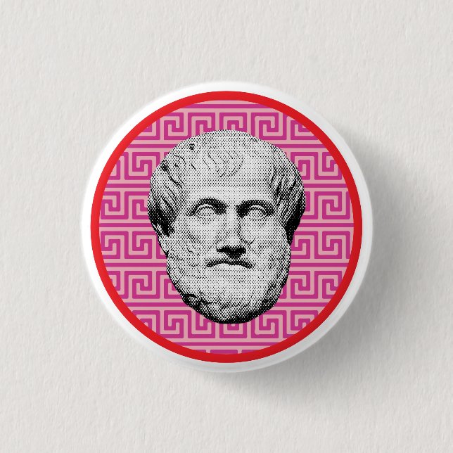 Macaron Rond 2,50 Cm Aristotle Greek Philosopher (Devant)