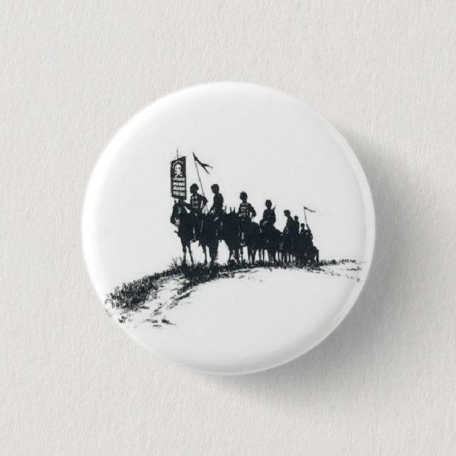Macaron Rond 2,50 Cm Armée de l'anarchiste de Makhno (Devant)