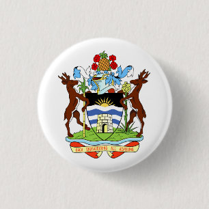 Macaron Rond 2,50 Cm Armoiries d'Antigua-et-Barbuda