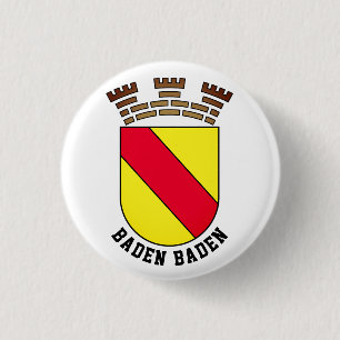 Macaron Rond 2,50 Cm Armoiries de Baden Baden - ALLEMAGNE