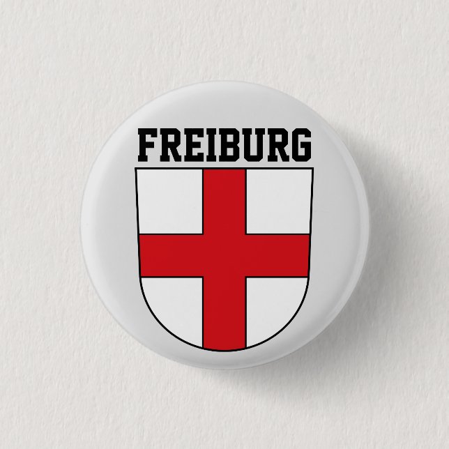 Macaron Rond 2,50 Cm Armoiries de Freiburg im Breisgau - ALLEMAGNE (Devant)