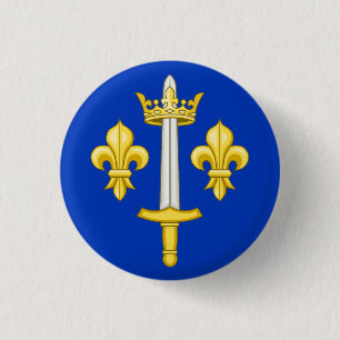 Macaron Rond 2,50 Cm Armoiries de Jeanne d'Arc