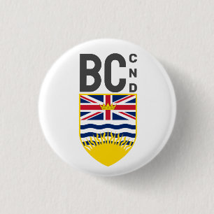 Macaron Rond 2,50 Cm Armoiries de la Colombie-Britannique - CND
