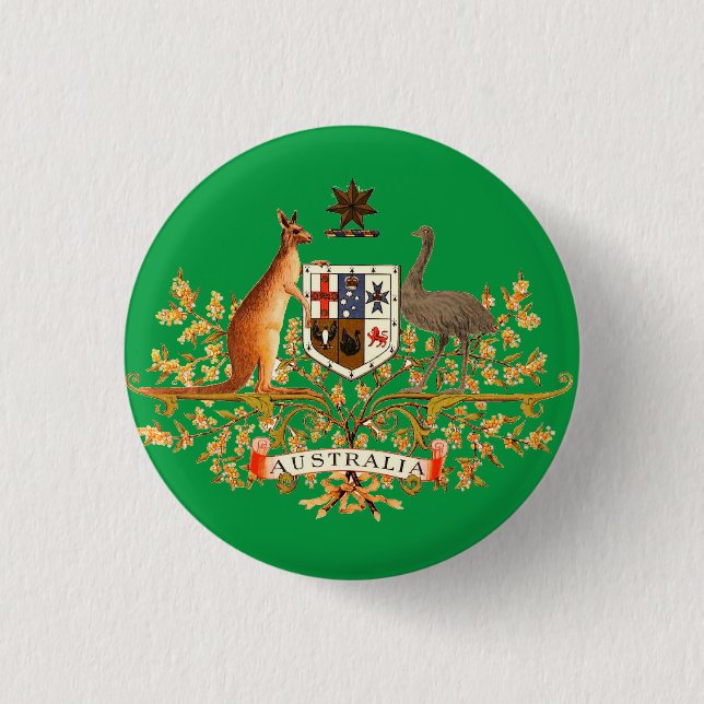 Macaron Rond 2,50 Cm armoiries de l'australie (Devant)