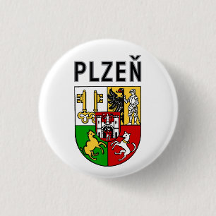 Macaron Rond 2,50 Cm Armoiries de Plzeň, République tchèque