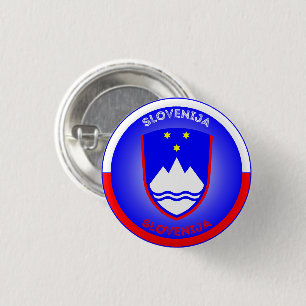 Macaron Rond 2,50 Cm Armoiries de Slovénie en forme de cercle