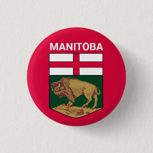 Macaron Rond 2,50 Cm Armoiries du Manitoba - CANADA