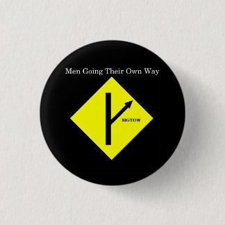 Macaron Rond 2,50 Cm Arrière - plan Bouton-Petit-Noir de logo de MGTOW