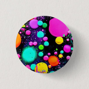 Macaron Rond 2,50 Cm art Abstrait brillant
