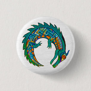 Macaron Rond 2,50 Cm Art de l'alligator tribal