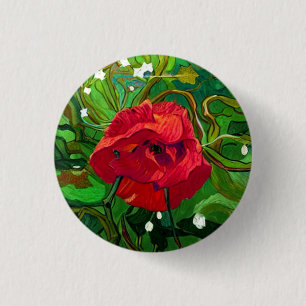 MACARON ROND 2,50 CM ART DE ROSE ROUGE