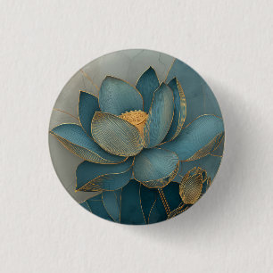 Macaron Rond 2,50 Cm Art géométrique en ligne de fleur de lotus sarcell