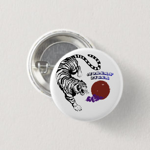 Macaron Rond 2,50 Cm Art graphique du tigre moderne