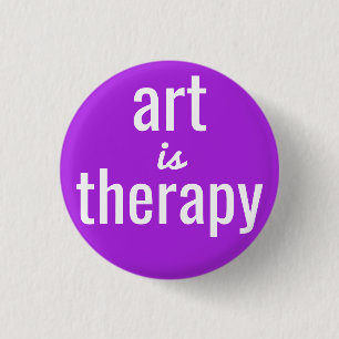 Macaron Rond 2,50 Cm Art is Therapy Purple Pin Button