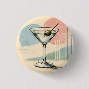 Macaron Rond 2,50 Cm Art minimaliste pastel martini moderne du milieu d