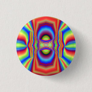Macaron Rond 2,50 Cm Art numérique d'intersection dimensionnelle