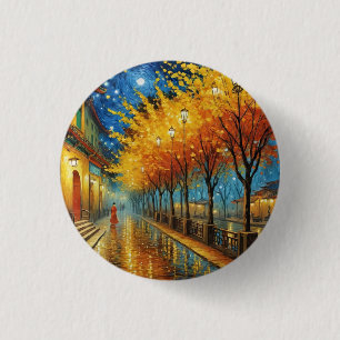 Macaron Rond 2,50 Cm Art ・ Van Gogh ・ Beauté éthérée