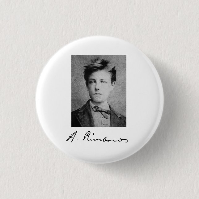 Macaron Rond 2,50 Cm Arthur Rimbaud (Devant)