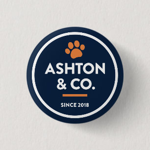 Macaron Rond 2,50 Cm Ashton & Co. K9 Academy 2c Paw Dark