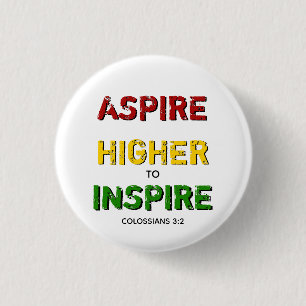 Macaron Rond 2,50 Cm ASPIRE HAUT INSPIRE MOtivationnel Christian BHM