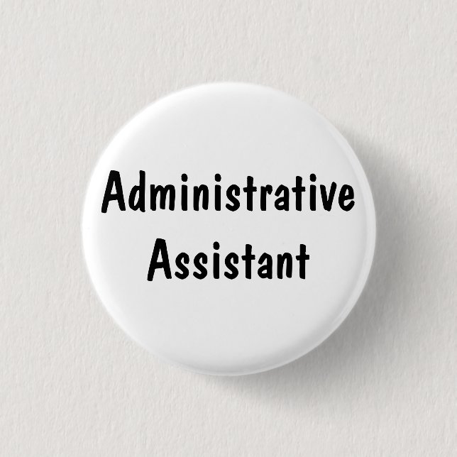 Macaron Rond 2,50 Cm Assistant administratif (Devant)