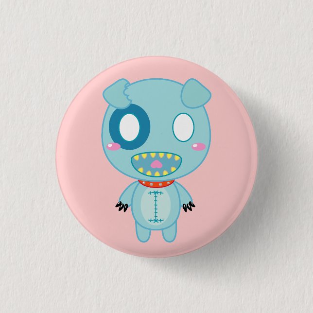 Macaron Rond 2,50 Cm Asyl le chien (Devant)